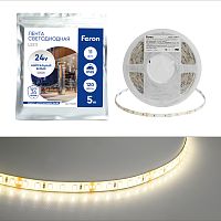 Светодиодная LED лента Feron LS511, 120SMD(2835)/м 11Вт/м 24V 5000*8*1.22мм 4000К IP65
