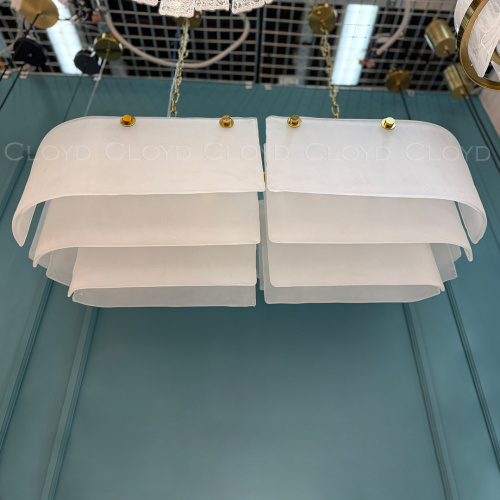 Люстра Cloyd PAMIR C12 / шир. 100 см - латунь - белое матовое стекло (арт.11657) фото 2 Люстра Cloyd PAMIR C12 / шир. 100 см - латунь - белое матовое стекло (арт.11657) фото 2