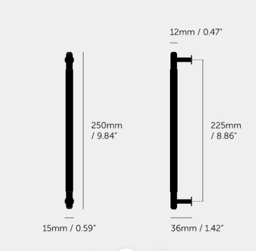 Ручка-скоба Pull Bar Linear Medium Black фото 4