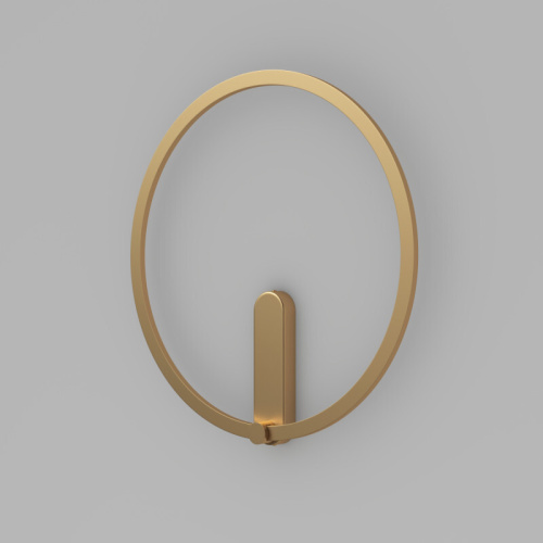 DK5035-SG Бра ROUND со светодиодом, IP20, 24W, 3000/4000/6500K, матовое золото, алюминий фото 3