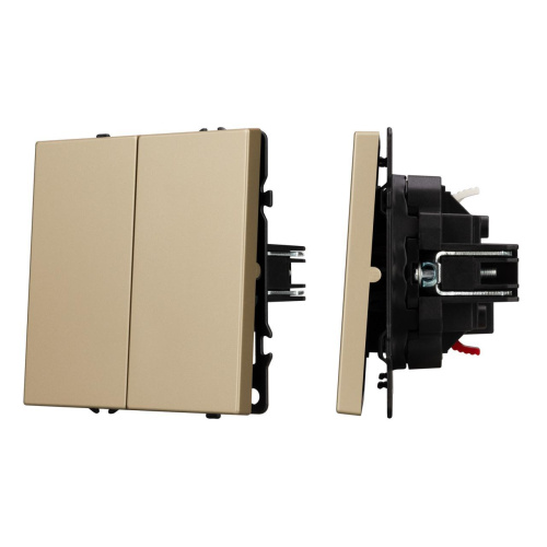 Механизм выключателя двухклавишный проходной SWT-NOBE-MKP2-SFPL-GD (230V, 10A) Arlight 054256 Механизм выключателя двухклавишный проходной SWT-NOBE-MKP2-SFPL-GD (230V, 10A) Arlight 054256