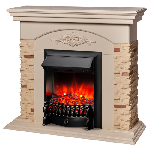 Электрокамин RealFlame Neapolis WT айвори с очагом Fobos Lux Black фото 2 Электрокамин RealFlame Neapolis WT айвори с очагом Fobos Lux Black фото 2
