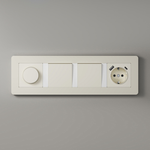 Рамка из поликарбоната на 4 поста Split айвори/белый, soft-touch W0043066 фото 5 Рамка из поликарбоната на 4 поста Split айвори/белый, soft-touch W0043066 фото 5