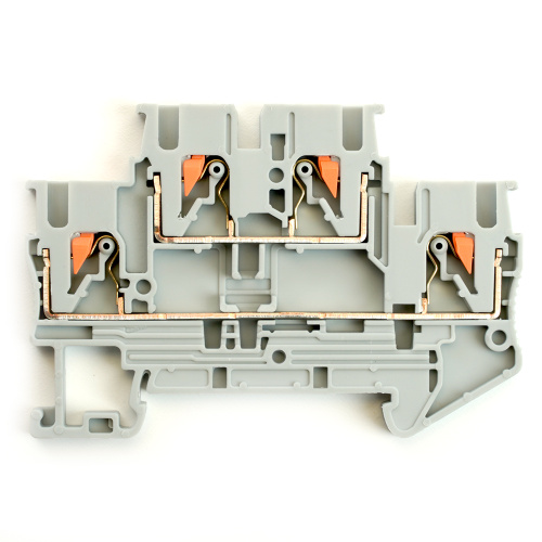 Зажим пружинный, 4-проводной проходной ЗНИ - 2,5 ,JXB PT 2,5 , серый LD575-1-25 фото 2