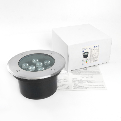 Светодиодный светильник тротуарный (грунтовый) Feron SP2803, 10W, AC/DC12V, низковольтный, 3000К, металлик, 160*H90mm, вн.диаметр: 110mm, IP67 фото 9