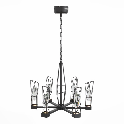 SL815.303.06 Люстра подвесная ST-Luce Серый графит/Серый графит, Прозрачный LED 6*8W 4000K PROGETTO фото 7