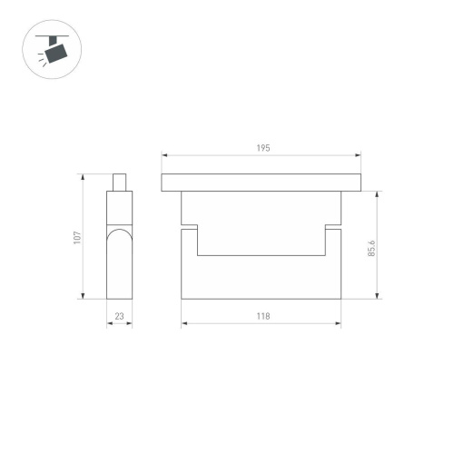 Трековый светодиодный светильник Arlight Mag-Orient-Flat-Fold-S195-6W Day4000 035853 фото 5 Трековый светодиодный светильник Arlight Mag-Orient-Flat-Fold-S195-6W Day4000 035853 фото 5