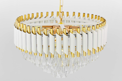Хрустальная подвесная люстра Lumina Deco Funneli LDP 6003-500 WT+F.GD фото 3