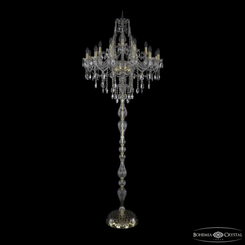 Торшер хрустальный 1415T1/12+6+3/300-225 G Торшер хрустальный 1415T1/12+6+3/300-225 G