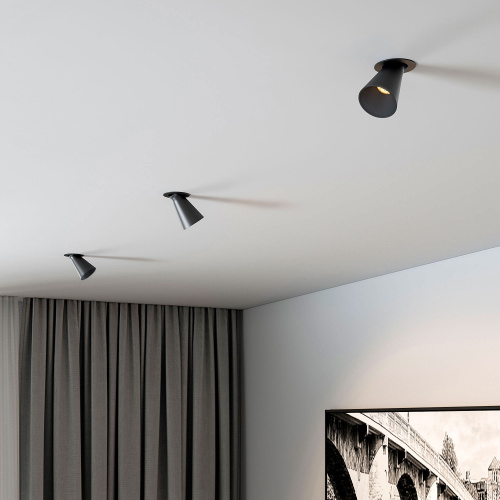 светильник встраиваемый с антибликовой решеткой Bell 8W 3000K черный 25097/LED фото 6 светильник встраиваемый с антибликовой решеткой Bell 8W 3000K черный 25097/LED фото 6