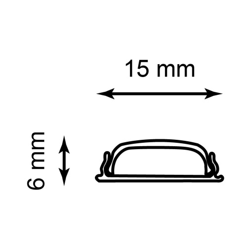 Профиль алюминиевый накладной, гибкий, серебро, CAB264 фото 2