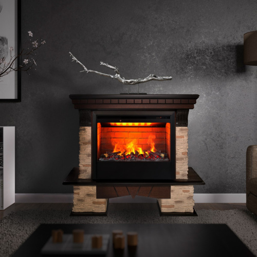 Электрокамин RealFlame Rockland AO античный дуб с очагом 3D Helios 26 фото 3 Электрокамин RealFlame Rockland AO античный дуб с очагом 3D Helios 26 фото 3