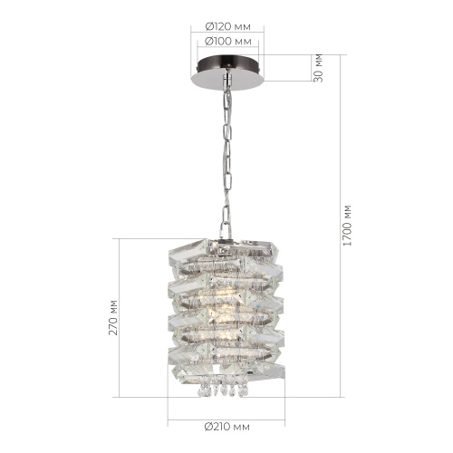 SL6137.103.01 Светильник подвесной ST-Luce никель/прозрачный E14 1*40W STROZZI фото 2 SL6137.103.01 Светильник подвесной ST-Luce никель/прозрачный E14 1*40W STROZZI фото 2