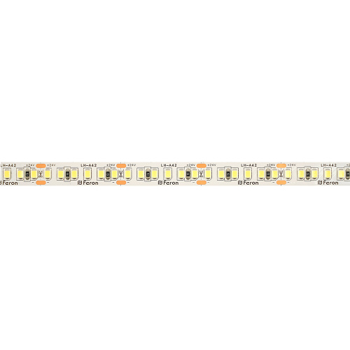 Светодиодная LED лента Feron LS502, 180SMD(2835)/м 16Вт/м 24V 30000*10*1.22мм 4000К 30м IP20 фото 2