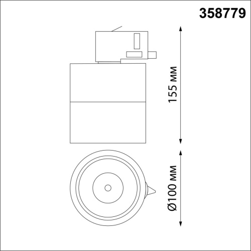 358779 PORT NT21 314 черный Трехфазный трековый светодиодный светильник IP20 LED 15W 4000K 1300Лм 100-265V GRODA фото 3