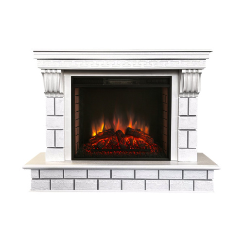 Электрокамин RealFlame Castle 26 WT молочный с очагом Epsilon 26 S IR Электрокамин RealFlame Castle 26 WT молочный с очагом Epsilon 26 S IR