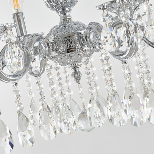 Люстра с хрустальными подвесками AL78101/6/175 A Ni Bohemia Ivele Crystal (Богемия Ивеле Кристалл) фото 5