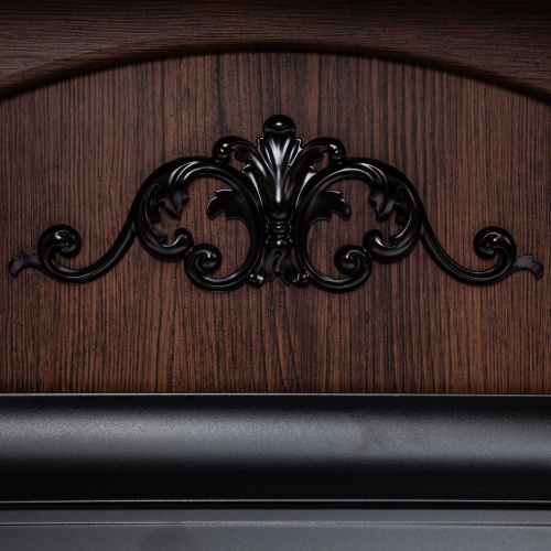 Каминокомплект CORFINO/МИЛАН Орех фактурный с очагом Электроочаг MAJESTIC LUX/МАДЖЕСТИК фото 6