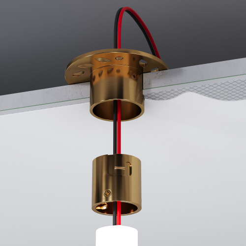 Встраиваемое крепление для круглого гибкого неона Full light латунь FL 2860 фото 4