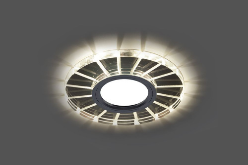 Светильник встраиваемый с LED подсветкой Feron CD982 потолочный MR16 G5.3 прозрачный, хром фото 2 Светильник встраиваемый с LED подсветкой Feron CD982 потолочный MR16 G5.3 прозрачный, хром фото 2