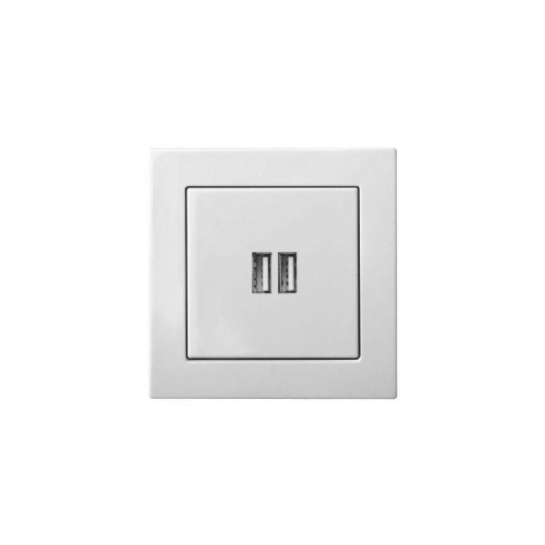 Розетка 2xUSB Liregus Epsilon белый 28-0352 Розетка 2xUSB Liregus Epsilon белый 28-0352
