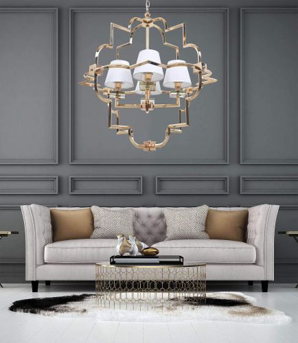 Подвесная люстра Lumina Deco Baltimore LDP 8020-4 GD+WT фото 2