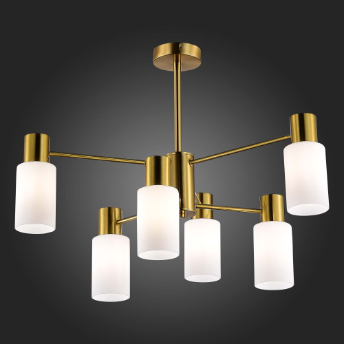 SLE1139-302-06 Светильник потолочный Латунь/Белый E14 6*60W GESSI фото 6 SLE1139-302-06 Светильник потолочный Латунь/Белый E14 6*60W GESSI фото 6