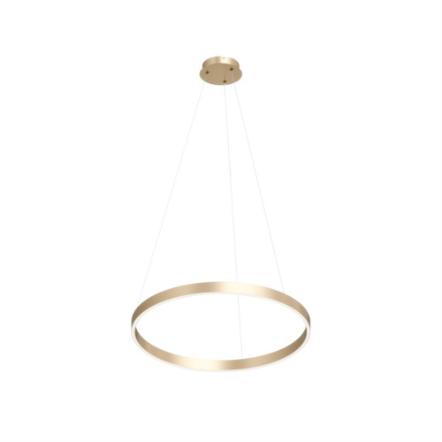 Светильник подвесной RAYDIA, 60 Вт, 3000–4000К, ?800?1500 мм, металл+акрил, матовое золото, свет вверх/вниз фото 2