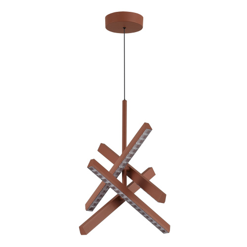 SL1018.613.04 Светильник подвесной ST-Luce терракотовый/прозрачный LED 1*43W 4000K EUCLIDICS фото 6