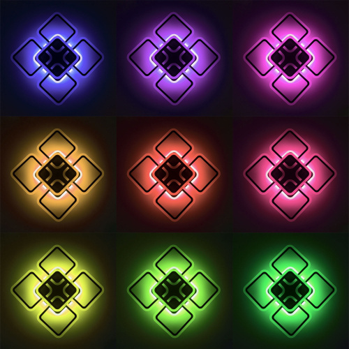 Citilux Марсель Смарт CL232A155E RGB Умная люстра Чёрная фото 13