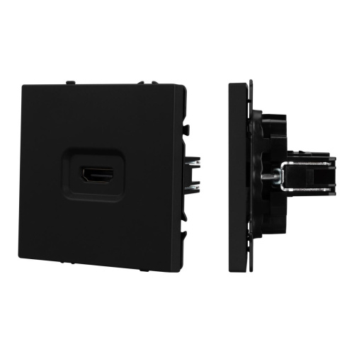 Механизм HDMI розетки SCT-NOBE-MHD1-SFPL-BK Arlight 061841 Механизм HDMI розетки SCT-NOBE-MHD1-SFPL-BK Arlight 061841