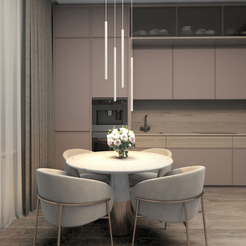 DK4303-WH Подвесной светильник со встроенным светодиодом, 5W, IP 20, 3000K, белый, алюминий фото 2 DK4303-WH Подвесной светильник со встроенным светодиодом, 5W, IP 20, 3000K, белый, алюминий фото 2