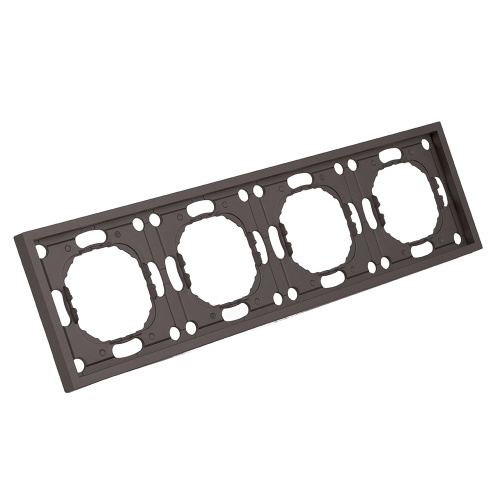 Рамка STEKKER, PFR00-5004-09 4-местная, серия Эмили, антрацит, soft touch фото 3