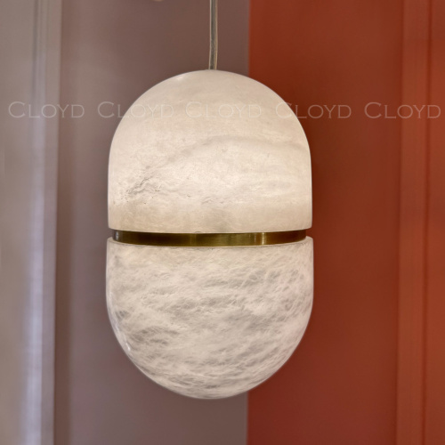 Подвесной светильник Cloyd DILEMMA-B P1 / Ø14 см - алебастр - латунь (арт.12348) фото 2