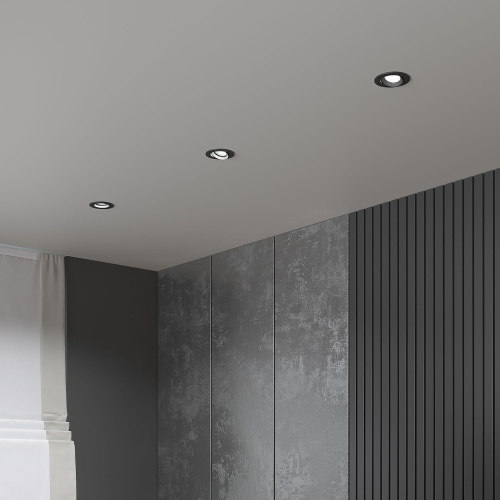 Светильник встраиваемый светодиодный Even черный 25094/LED фото 5