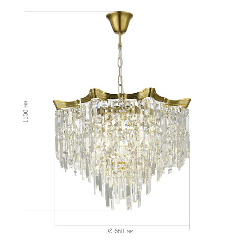 SL1659.303.10 Светильник подвесной ST-Luce Латунь/Прозрачный E14 10*60W OFELIA фото 2