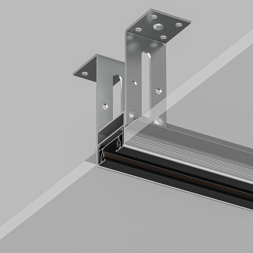 TR3020-AL Закладной профиль для встраиваемого монтажа однофазного трека 2м фото 5