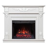 Каминокомплект PHILADELPHIA/ВЕРОНА Белое золото с очагом Электроочаг SPARTA 25.5
