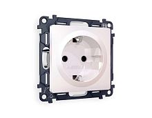 Комплект механизма электрической розетки AMBRELLA VOLT ALFA Жемчуг с/з на винтовых зажимах QUANT (AP2060, VM141) MA206010