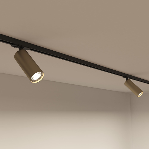DK6202-BG Трековый светильник IP 20, 15 Вт, GU10, матовое золото с черным, алюминий фото 2