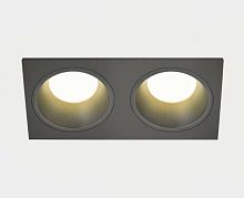 IT08-8013 black 3000K 2 шт + IT08-8015 black светильник встраиваемый с рамкой