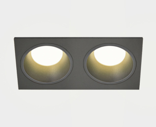 IT08-8013 black 3000K 2 шт + IT08-8015 black светильник встраиваемый с рамкой IT08-8013 black 3000K 2 шт + IT08-8015 black светильник встраиваемый с рамкой