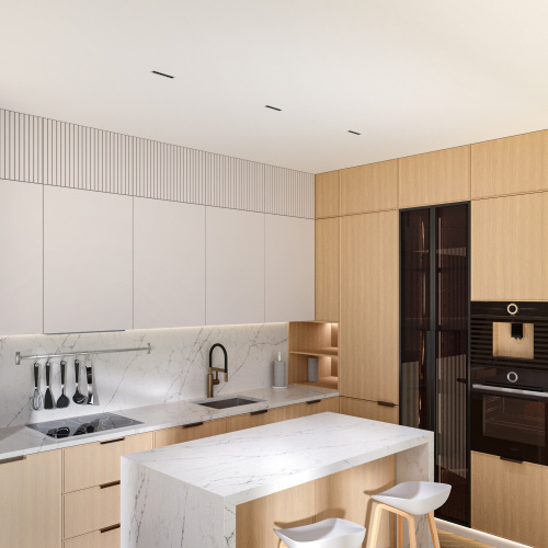 DK2514-WB Встраиваемый светильник SPACE со светодиодом L126mm 220V 10W 38° 4000К IP20 белый/черный алюминий фото 2