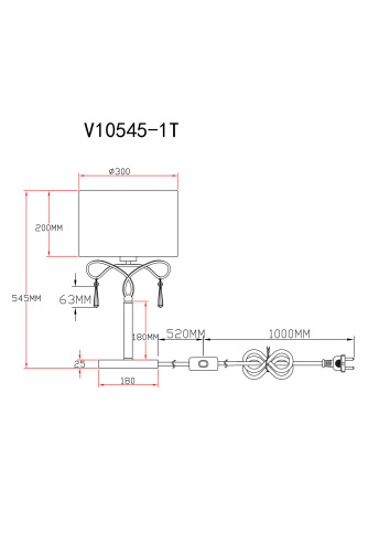 Лампа настольная Moderli V10545-1T Chilly фото 3 Лампа настольная Moderli V10545-1T Chilly фото 3