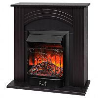 Электрокамин RealFlame Hanna DN орех с очагом Majestic Lux Black RC
