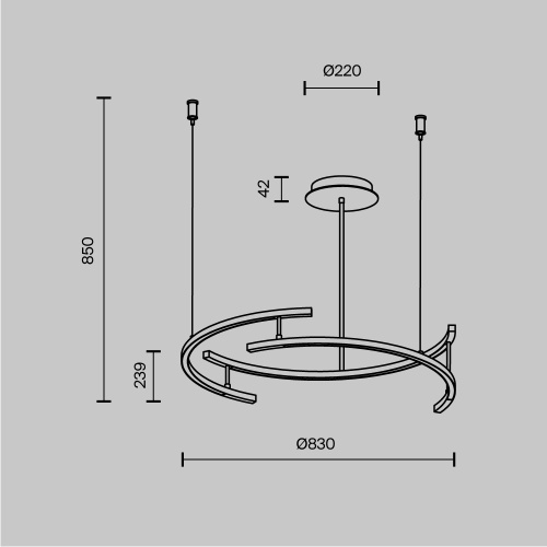 Подвесной светильник Maytoni MOD016PL-L52BK фото 8