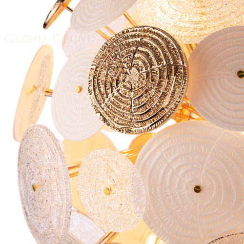 Люстра Cloyd SOLAR C12 / Ø50 см - бел.керамика - золото (арт.10660) фото 5
