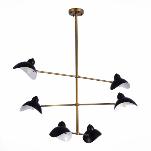 SL1801.303.06 Люстра потолочная ST-Luce Античная бронза/Черный E14 6*60W MINNE фото 3