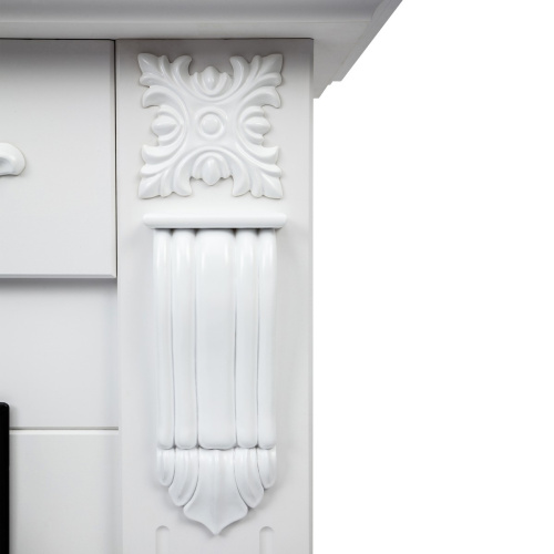 Электрокамин RealFlame Dominica DN белый матовый с очагом Majestic Lux Black RC фото 5