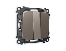 Комплект механизма 3-кл выключателя AMBRELLA VOLT OMEGA Темная бронза матовый QUANT (OP6350, VM133) MO635010